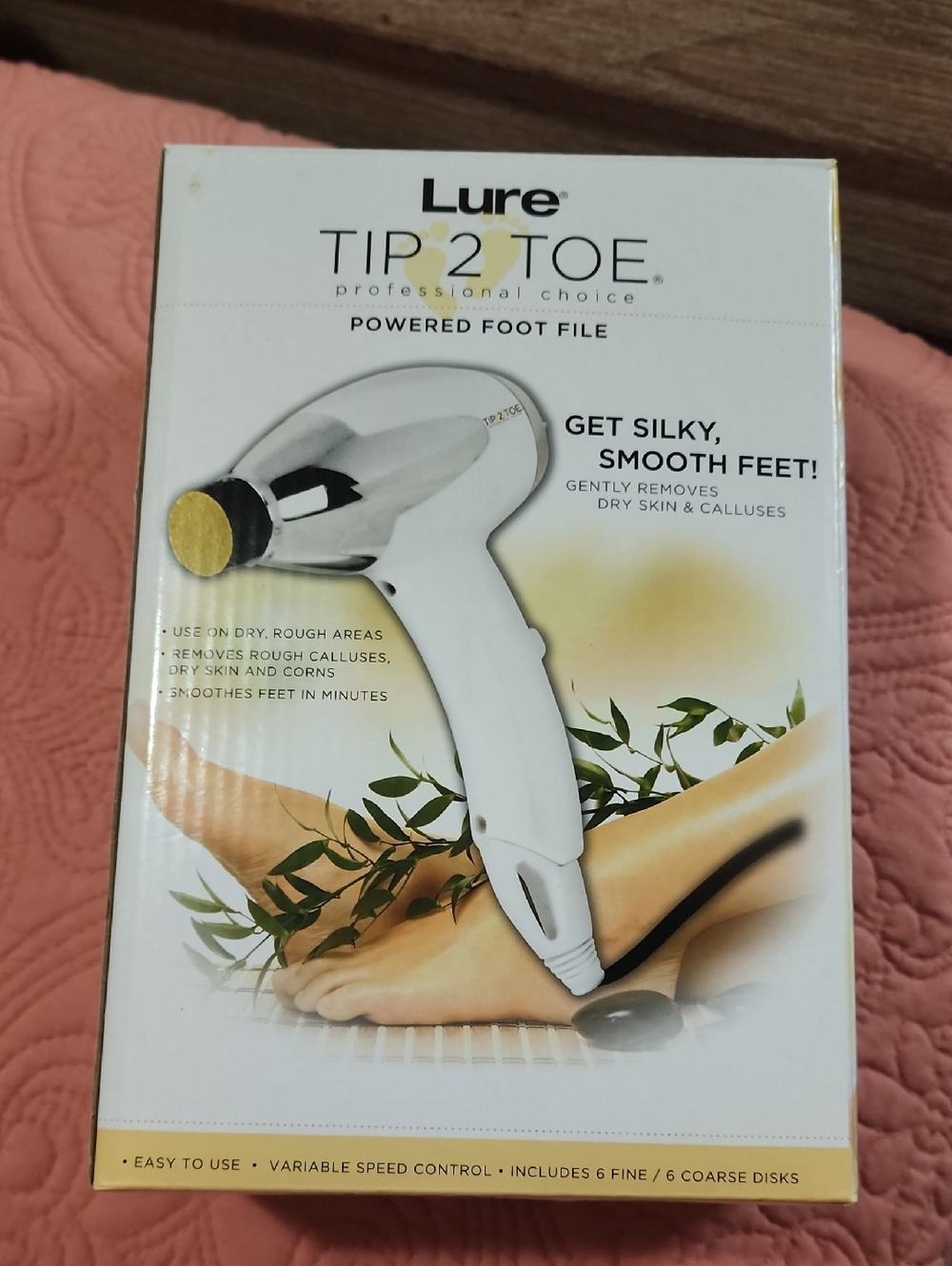Tip 2 Toe Powered Foot File - White